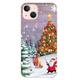 MAXPRESS for iPhone 14 Phone Case Christmas iPhone 14 Case Glitter Sparkle Liquid Floating Case Shockproof Clear Case Xmas Santa Claus Silicone Case Colorful