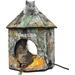 Heated Outdoor Cat House Weatherproof Cat Small Dog Warm Pet Shelter Carrier NEW PP10_Jungle