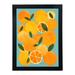 Society6 Naranjas azul Limited Edition Framed Poster