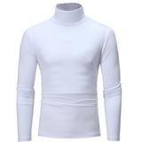 inhzoy Mens Turtleneck Thermal Tops Long Sleeve Base Layer Shirts Undershirt White XXL