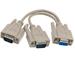 Cable Central LLC (5 Pack) DB9 Serial Y adapter DB9 Female to Dual DB9 Male 8 inch