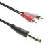 Cable Central LLC (20 Pack) 15Ft 1/4 Stereo Plug to 2 x RCA Plug - 15 Feet