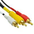 Cable Central LLC (10 Pack) Stereo/VCR RCA Cable 2 RCA (Audio) + RCA RG59 Video Gold-plated Connectors 25 Feet