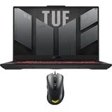 ASUS TUF Gaming A17 Gaming/Entertainment Laptop (AMD Ryzen 7 7735HS 8-Core 17.3in 144Hz Full HD (1920x1080) GeForce RTX 4060 16GB DDR5 4800MHz RAM Win 11 Pro) with TUF Gaming M3