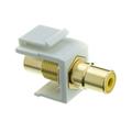 Cable Central LLC (5 Pack) Keystone Insert White RCA Female Coupler (Yellow RCA)