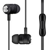 Black Earbuds Headphones with Microphone Noise Isolating Wired Earbuds Earphones with Powerful Heavy Bass Stereo Very suitable for need all kinds of music and dynamic game of in-ear headphones