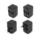 Travel Adapter Worldwide All in One Universal Power Converter AC Power Plug Adapter Power Plug Wall Charger with Dual USB Charging Ports for Charging EU US UK AU Cell Phone Computers (Black)