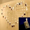 PATLOLAV Valentine s Day Heart Shape String Lights with Clips 14 Photo Clips USB In Photo Clips String Lights 5.11x59.05inch LED Valentines Hanging Decoration String Light