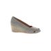 Adrienne Vittadini Wedges: Gray Marled Shoes - Women's Size 9