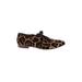 J.Crew Collection Flats: Slip On Chunky Heel Casual Brown Leopard Print Shoes - Women's Size 7 1/2 - Almond Toe