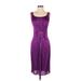Moda International Casual Dress - Party Scoop Neck Sleeveless: Purple Print Dresses - Women's Size X-Small
