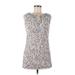 INC International Concepts Sleeveless Blouse: Gray Tops - Women's Size Medium