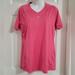 Adidas Tops | Adidas Climalite Womens Techfit Short Sleeve V Neck Athletic Shirt Pink Size L | Color: Pink | Size: L