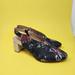 Anthropologie Shoes | Anthropologie Womens Shoes Size 7 M Floral Black | Color: Black/Red | Size: 7