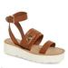 Coach Shoes | Coach 1941 Platform Wedge Sandals Brown Size 9 | Color: Brown/White | Size: 9