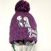 Disney Accessories | Disney Pom Pom Beanie Hat. Nightmare Before Christmas Misfit Love. Nwot | Color: Purple/White | Size: Os