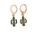 Urban Outfitters Accessories | New!! Gorgeous Dainty Green & Gold Cactus Charm Hoop Earrings!! Fun Western Gift | Color: Gold/Green | Size: Osg
