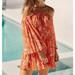 Anthropologie Swim | Anthropologie Pleated Cover-Up Dress Xs | Color: Orange | Size: Xs