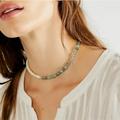 Free People Jewelry | Free People For All Time Choker Necklace | Color: Green | Size: Os