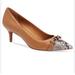 Coach Shoes | Coach Lauri Nude Snake Pumps Size 6 | Color: Cream/Tan | Size: 6