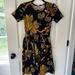 Lularoe Dresses | Lularoe Women’s Black Floral Amelia Dress Size Xs | Color: Black/Gold | Size: Xs