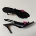 Kate Spade Shoes | Kate Spade Vintage Y2k Floral Leather Heels | Color: Black/Pink | Size: 10