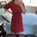 Zara Dresses | Button Down Summer Dress | Color: Red | Size: Xs