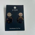 J. Crew Jewelry | J.Crew Tortoise And Gold Round Drop Earrings Ad900 | Color: Brown/Gold | Size: Os