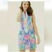 Lilly Pulitzer Dresses | Lilly Pulitzer Womens Shift Sleeveless Blue Pink Multicolor Mini Dress Size 0 | Color: Blue/Pink | Size: 0