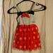 Disney Dresses | Girl's Minnie Mouse Sun Dress | Color: Gray/Red | Size: 2tg