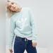 Adidas Sweaters | Adidas Originals Adicolor Trefoil Oversized Sweatshirt In Mint Size Large | Color: Blue/Green | Size: L