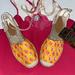 J. Crew Shoes | J. Crew Printed Lace-Up D’orsay Espadrille Sandals In Orange Block | Color: Orange/Pink | Size: 6