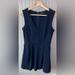 Madewell Dresses | Madewell Gallerist Ponte V-Neck Dress - Size Medium - With Pockets | Color: Blue | Size: M