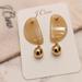 J. Crew Jewelry | J. Crew Acetate Stone And Ball Drop Earrings | Color: Gold | Size: Os