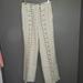 Anthropologie Pants & Jumpsuits | Anthropology Pants Eyelet Fully Lined Sz 6 White Multicolored | Color: Cream/White | Size: 6