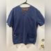 Carhartt Shirts | Carhartt Men’s Scrub Top Ripstop Short Sleeve V-Neck Navy Blue Size Medium | Color: Blue | Size: M