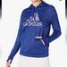 Adidas Sweaters | Adidas Womens Blue Athletics Badge Of Sport Camo Print Tee Size Small | Color: Blue | Size: S