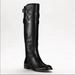 Coach Shoes | Coach “Cayden” Tall Black Leather Riding Boots Size 7.5b | Color: Black | Size: 7.5