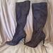 Nine West Shoes | Gray Thigh High Nine West Heeled Boots | Color: Gray | Size: 9