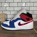 Nike Shoes | Nike Air Jordan 1 Mid Se Men's Size 10.5 Shoes Multicolored Swoosh Sneakers | Color: Blue/White | Size: 10.5