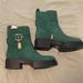 Coach Shoes | Coach Green Suede Lacey Bootie | Color: Green | Size: 6