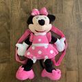 Disney Toys | Disney Minnie Mouse Stuffed Animal And Backpack | Color: Black/Pink | Size: Osbb