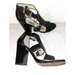 Michael Kors Shoes | Michael Michael Kors Womens Black Stacked Heel Open Toe Sandals 7.5 B | Color: Black | Size: 7.5