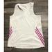 Adidas Tops | Adidas Womens Size Large White & Purple Tank Top Sleeveless Shirt | Color: White | Size: L