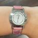 Coach Accessories | Coach Watch 0238 Pink Leather Band Genuine Leather | Color: Pink/Silver | Size: Os