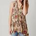 Free People Tops | Free People Sleeveless Floral Hummingbird Tunic Top Dress | Color: Tan | Size: S