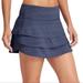 Athleta Shorts | Athleta Navy Blue Swagger Ruffle Tiered Athletic Skort | Color: Blue/White | Size: M