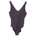 Athleta Swim | Athleta Seersucker V Neck One Piece Swimsuit Women Sz S | Color: Blue/Red | Size: S