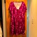 Lularoe Dresses | Dark Pink Tie Dye Baby Doll Dress - The Lularoe Heidi Size Xl | Color: Pink/White | Size: Xl