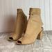 Free People Shoes | Free People Peep Toe Heeled Booties | Color: Tan | Size: 8